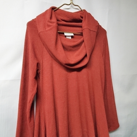 Soft Surroundings Ava Cowl Neck Tunic In Rust - Picture 3 of 6